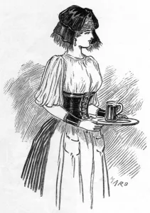 Restaurants Prints: A waitress in one of the Eiffel Tower restaurants