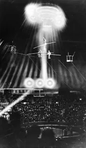 Part Prints: The Wallenda Family performing on the high wire, Olympia, 19