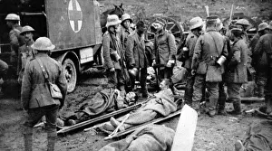 2004 Prints: War casualties awaiting treatment at a dressing station