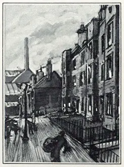Twenties Prints: War on Glasgow Slums - Letting Light and Air into dark places - With grass plots in