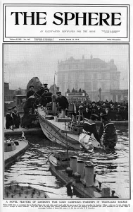 Warships Prints: War Loan Campaign in Trafalgar Square, warships launched