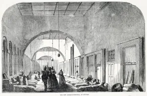 Hospital Prints: A ward in the new barrack hospital in Scutari Date: 1854