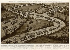 G H Davis Illustrations Prints: Warfare on wheels by G. H. Davis