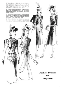 Designers Prints: Wartime fashion section, Britannia and Eve, 1940