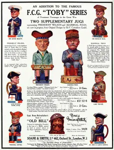 Commemorative Prints: Wartime Toby jugs, WW1