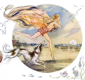 Travel Prints: Water Babies In Holiday-Time by A. K. MacDonald