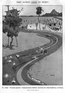 Comic Prints: The Water Crawl Widgeon by Heath Robinson