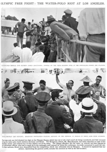 Riot Prints: Water Polo riot at 1932 Los Angeles Olympics
