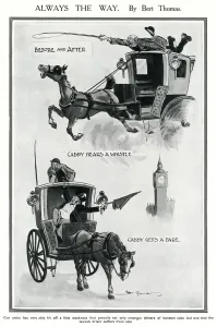 Hansom Prints: Always the way cartoon by Bert Thomas 1909