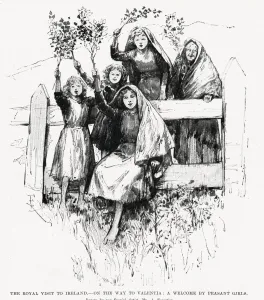 Visit Prints: On the way to Valentia - A welcome from local peasant girls