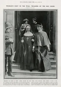 2018 Prints: Wearers of the Red Cross leaving the War Office