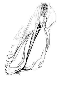 Satin Prints: Wedding dress of Princess Francoise of Bourbon-Parma by Heim