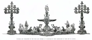 Table Prints: Wedding gfits presented to the Duke & Duchess of Edinburgh