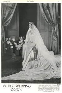 Brocade Prints: In Her Wedding Gown - Princess Marina of Greece