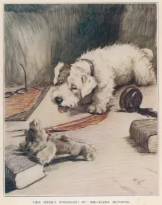 Cecil Aldin Prints: The Weeks Woggles - Big Game Hunting