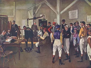 Jones Prints: The Weighing Room at Hurst Park by John Lavery
