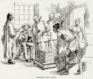 Interior Prints: Weighing tea chests, China