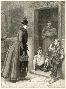 Visitor Prints: A welcome visitor to a poor home