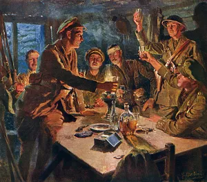 Glasses Prints: Well, Heres Luck! - British trench scene