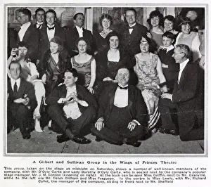 1922 Prints: Well-known members of the D Oyly Carte Company on the stage at Princes Theatre including