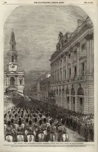 Wellington Prints: Wellingtons funeral procession passing Somerset House