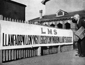 Anglesey Prints: Welsh train station, 1933