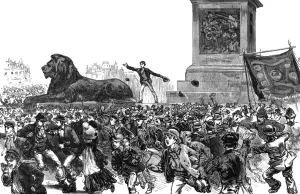Dock Prints: West End riots: break up of Trafalgar Square meeting, 1886