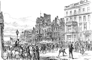 University Prints: West End riots: mob in St James street, 1886