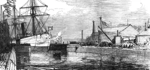 Dock Prints: The West India Docks, London - Opening of a new Dry Dock