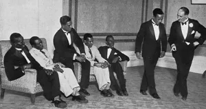 Indies Prints: West Indian cricket team having dancing lessons