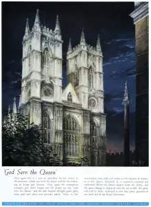 Tyres Prints: Westminster Abbey / Dunlop advertisement, 1953