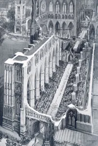 Processional Prints: Westminster Abbey interior on wedding day