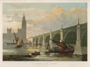 Bridges Prints: Westminster Bridge 1858