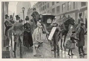 Pavement Prints: Wet day in Piccadilly, Central London