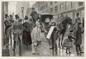 Pavement Prints: Wet day in Piccadilly, Central London