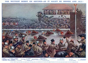 Course Prints: The Wettest Derby on Record by The Tout, 1927
