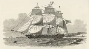 Whales Prints: Whaling Ship / 1849