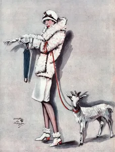Dorothy Prints: White Kid and Woolly Lamb by Dorothy Morgan