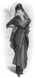 Corsage Prints: A widows mourning dress, WW1