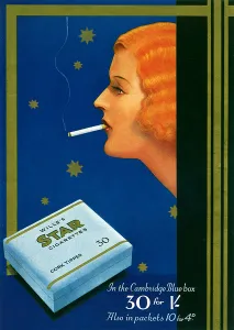 Cigarette Prints: Wills Star Cigarettes advertisement
