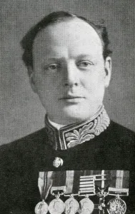 Kingdom Prints: Winston Churchill in 1924 (Military uniform and medals)