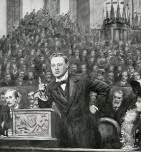 Birmingham Prints: Winston Churchill addressing meeting in Birmingham