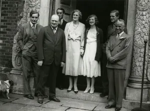 Randolph Prints: Winston Churchill with Charlie Chaplin and others, 1931