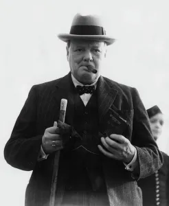 Airport Prints: Winston Churchill at Croydon Airport, 1939