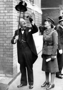 1943 Prints: Winston Churchill and daughter, Mary Soames 1943