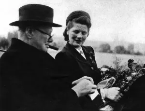 Veil Prints: Winston Churchill and his daughter in Switzerland, 1946
