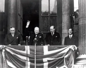Balcony Prints: Winston Churchill and Ernest Bevin