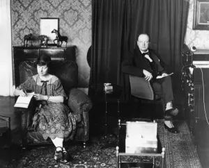 Election Prints: Winston Churchill at work in 1924