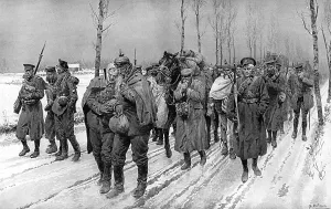 Prisoners Prints: Winter conditions in Yser, 1914