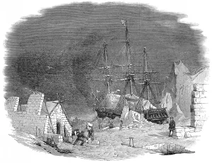 Ross Prints: Winter Quarters, Arctic Explorers, c. 1849